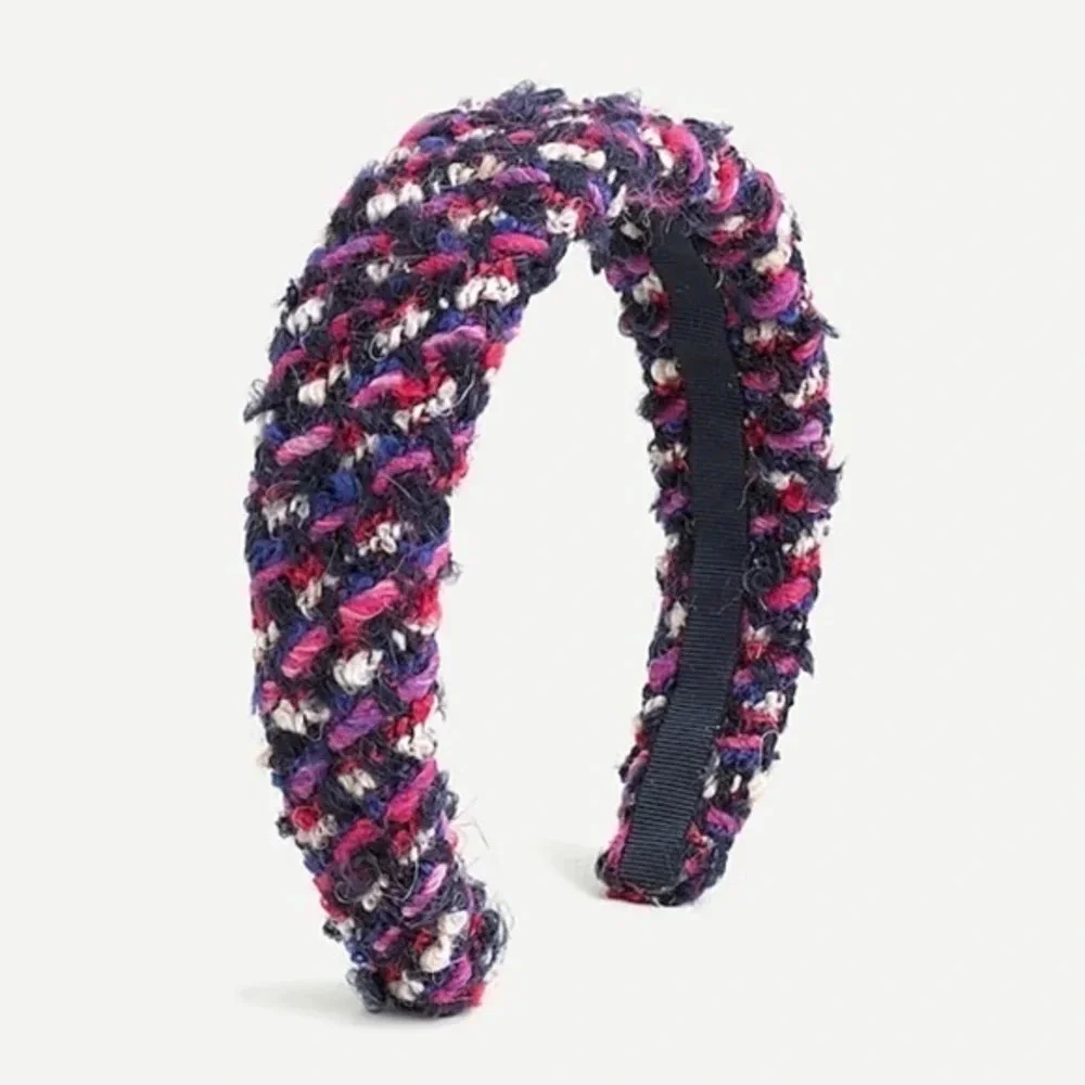 J. Crew Wide Wool Headband In Confetti Tweed